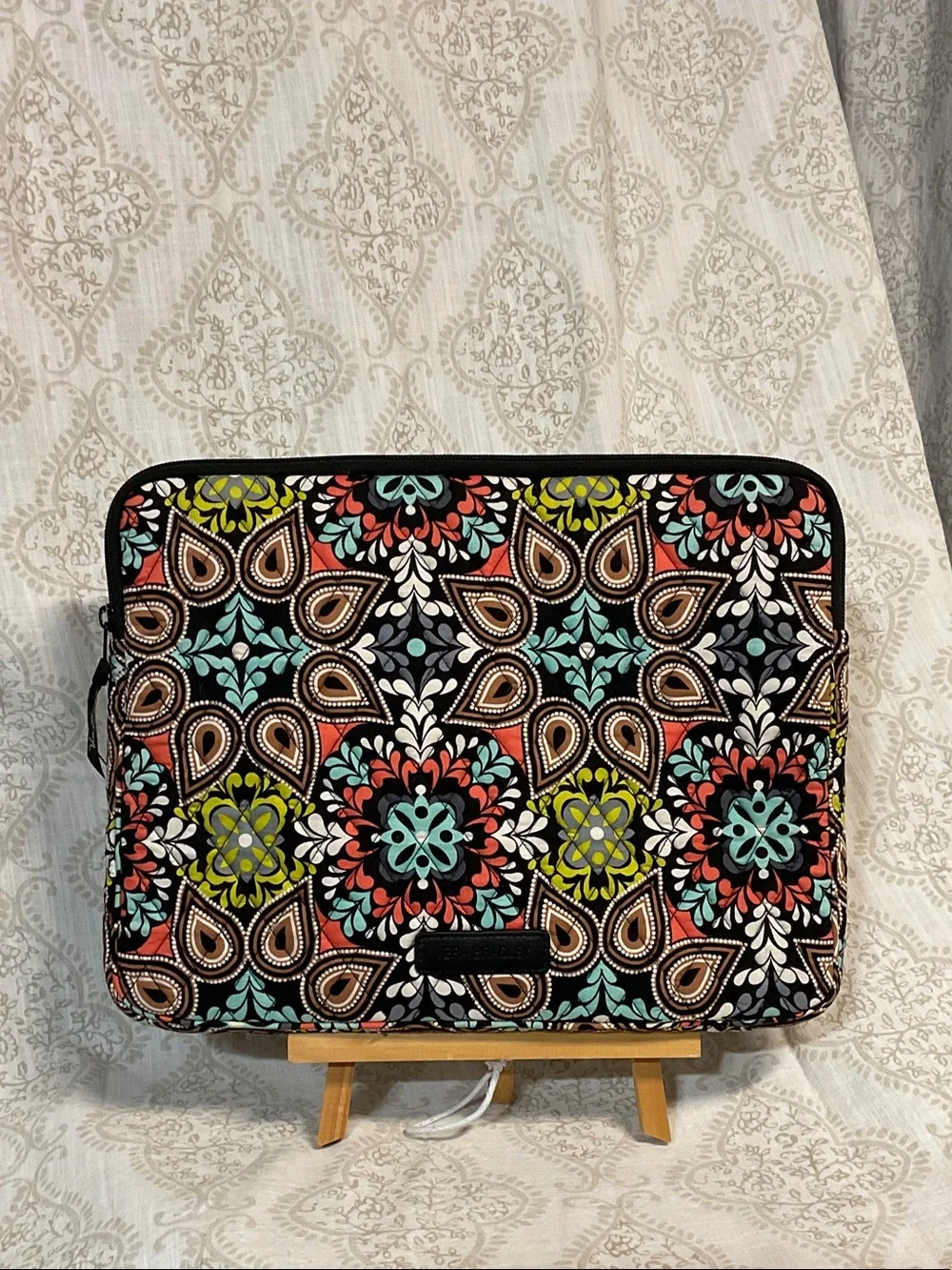 Vera Bradley Floral Medallion Laptop Sleeve in Black, Turquoise, Coral, Lime